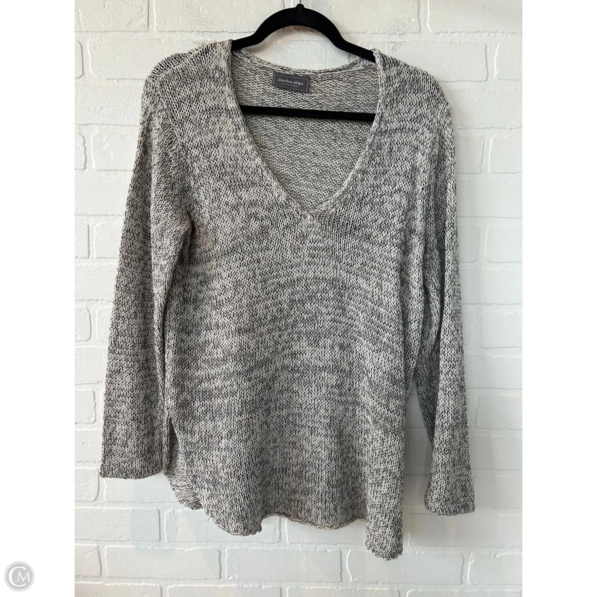Sweater By Wooden Ships In Black & White, Size: S
