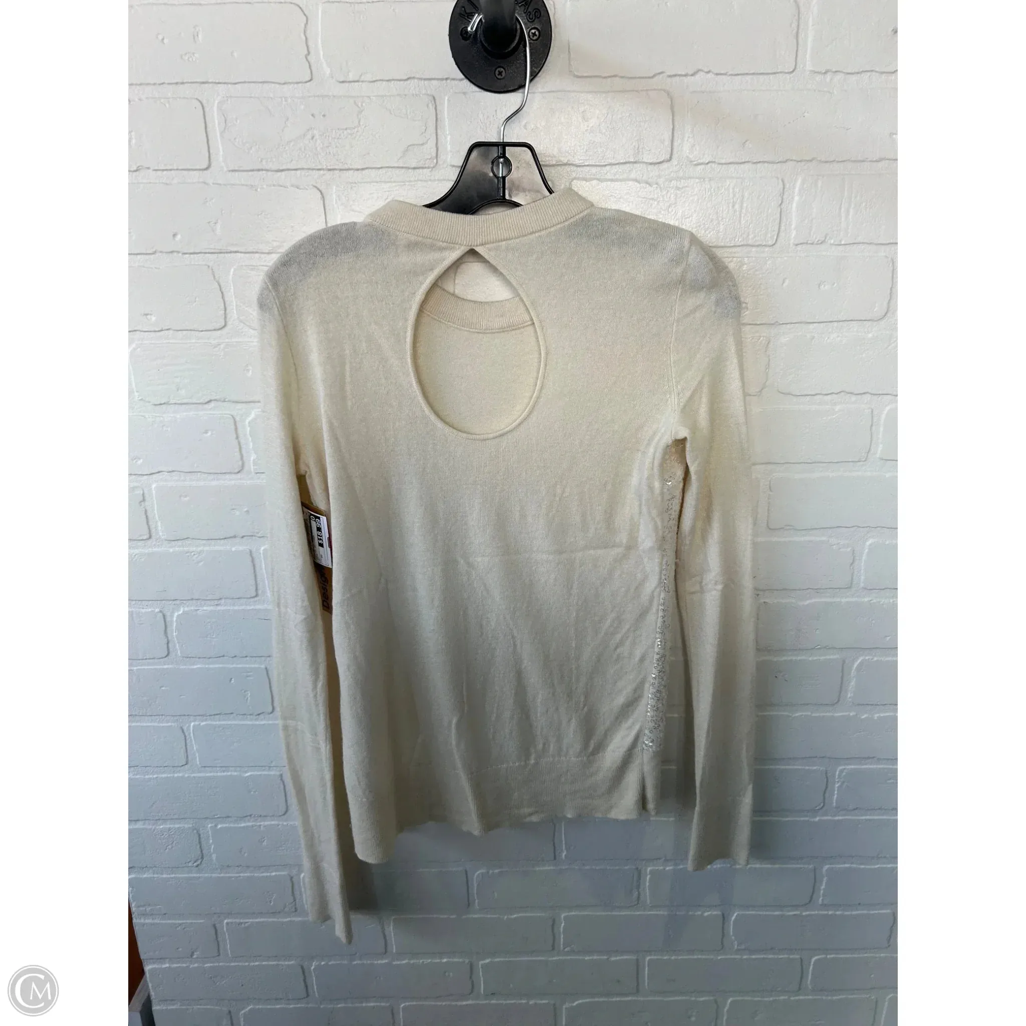 Sweater Designer By Kate Spade In Cream, Size: Xs