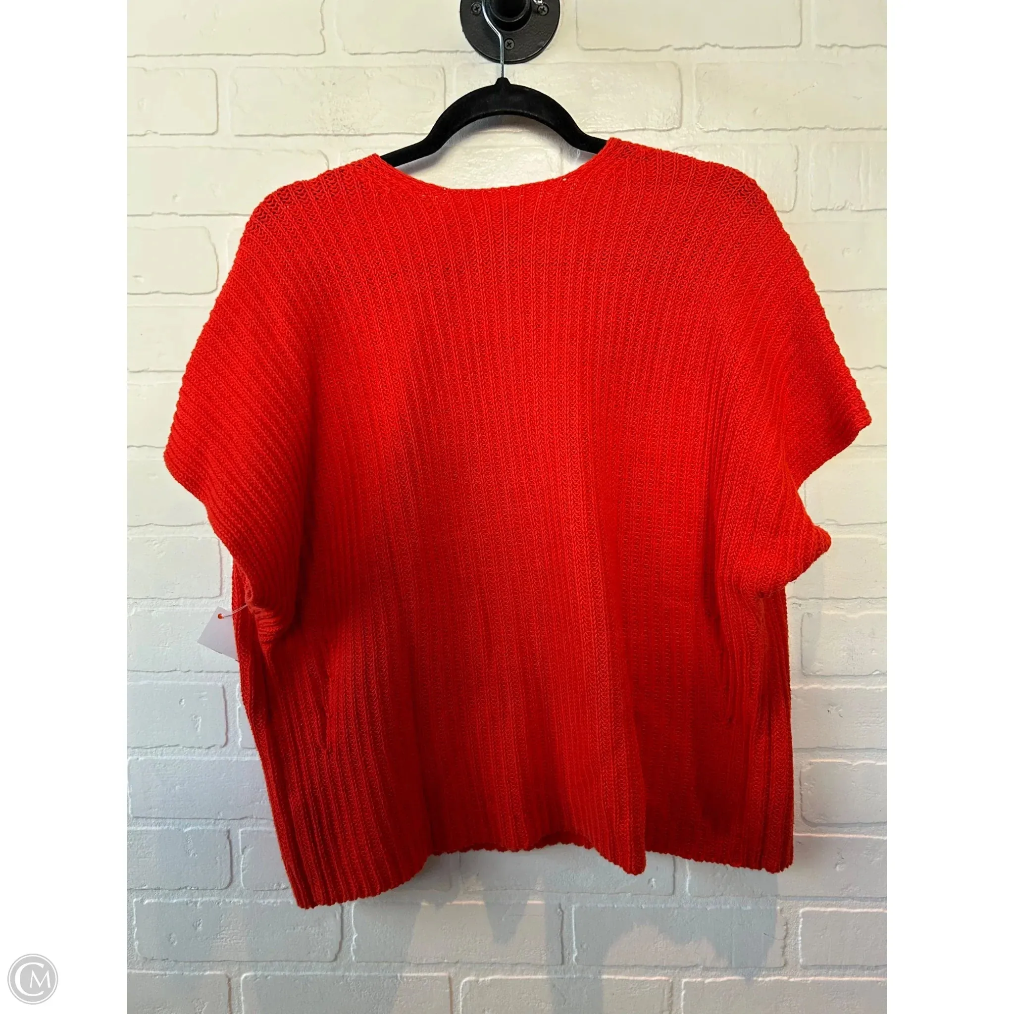 Sweater Short Sleeve By Cabi In Orange, Size: S