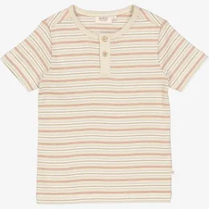 T-Shirt Bertram - dusty stripe Wheat