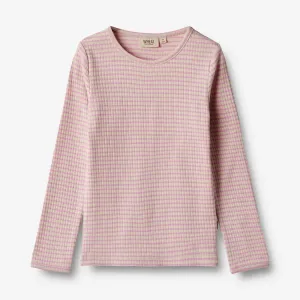 T-Shirt L/S Britt - pink lilac stripe Wheat