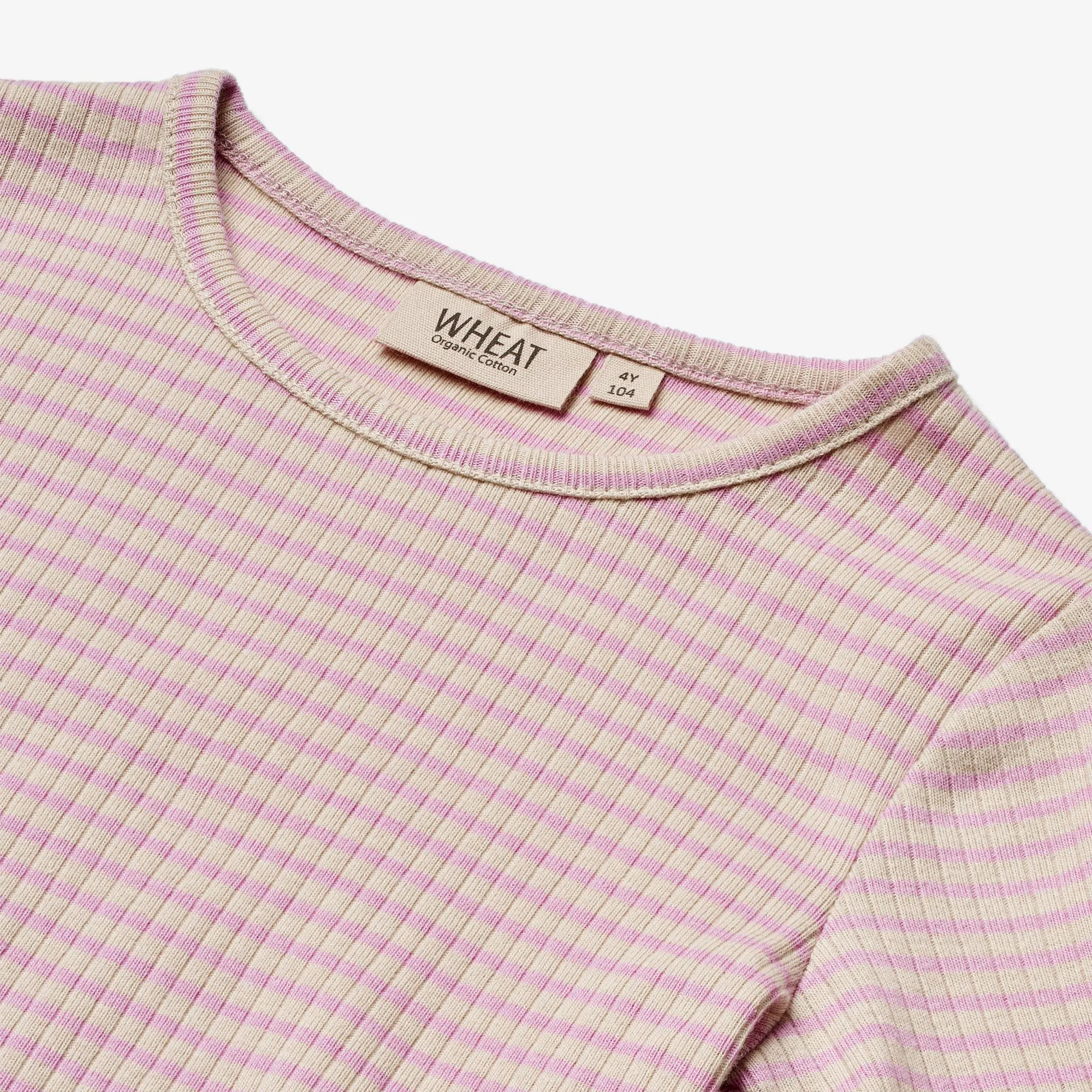 T-Shirt L/S Britt - pink lilac stripe Wheat