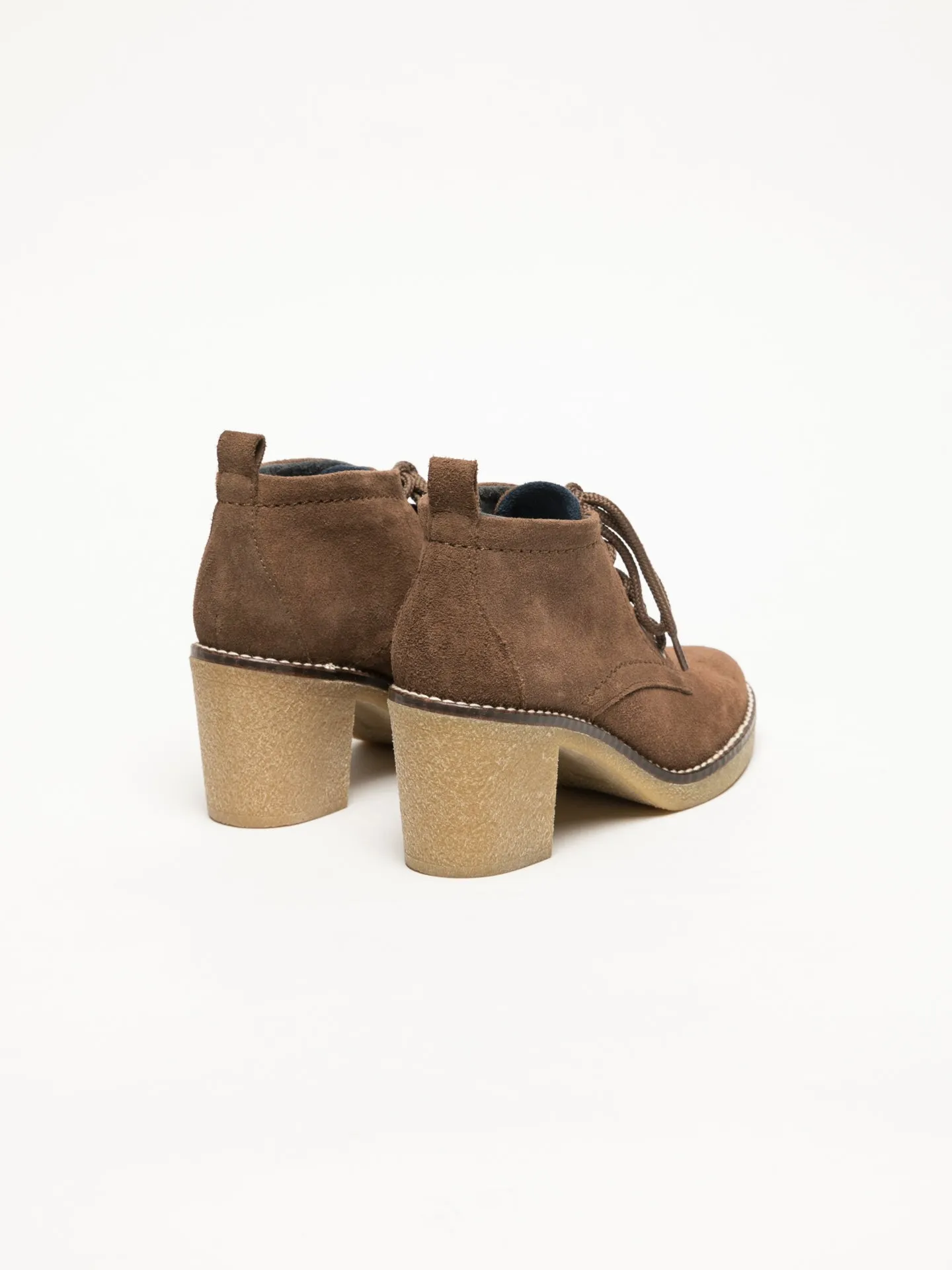 Tan Lace-up Ankle Boots
