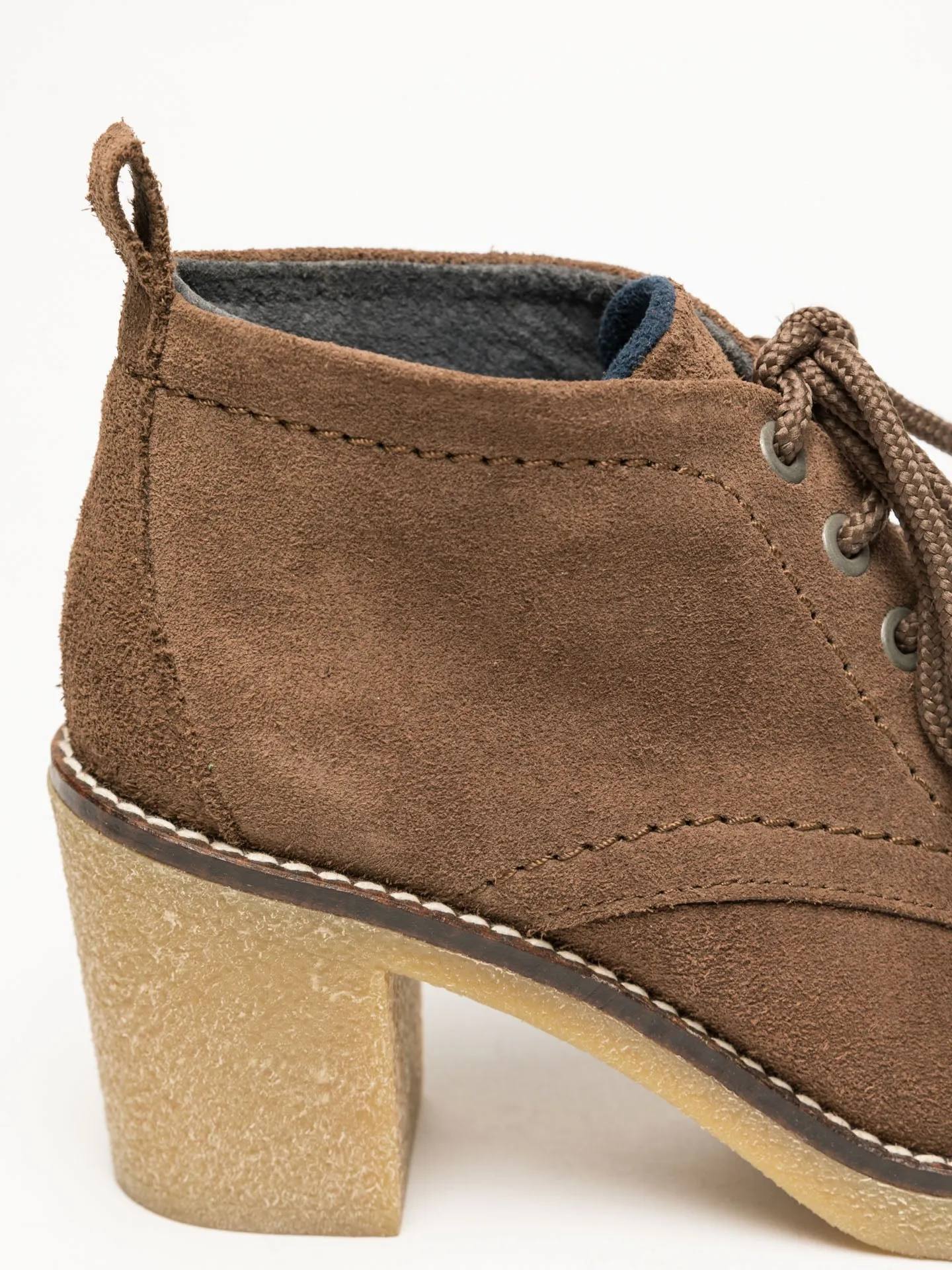 Tan Lace-up Ankle Boots