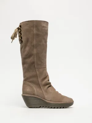 Taupe Knee-High Boots