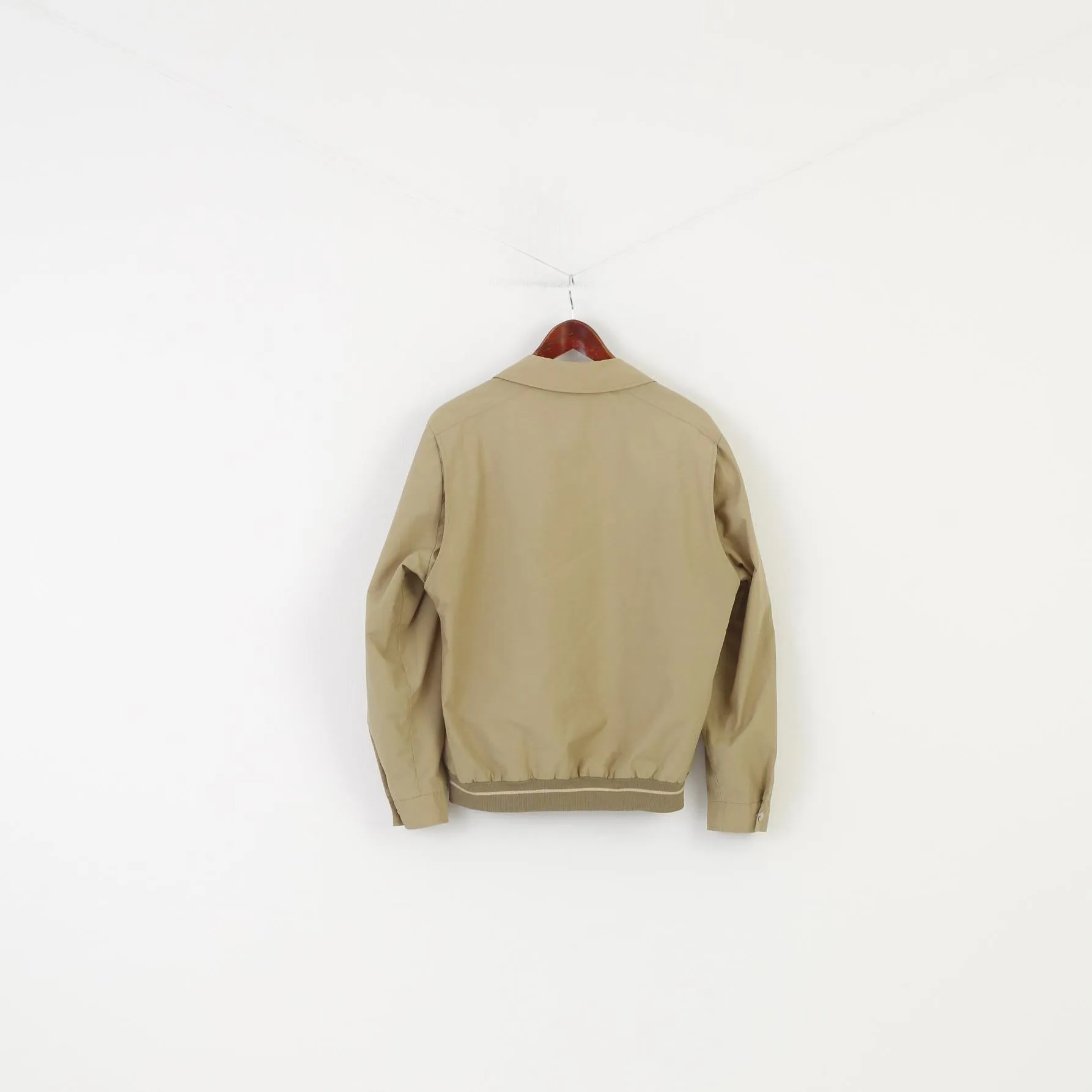 Tiklas Men M Jacket Olive Collar Full Zipper Finnish Quality Vintage Long Sleeve Top