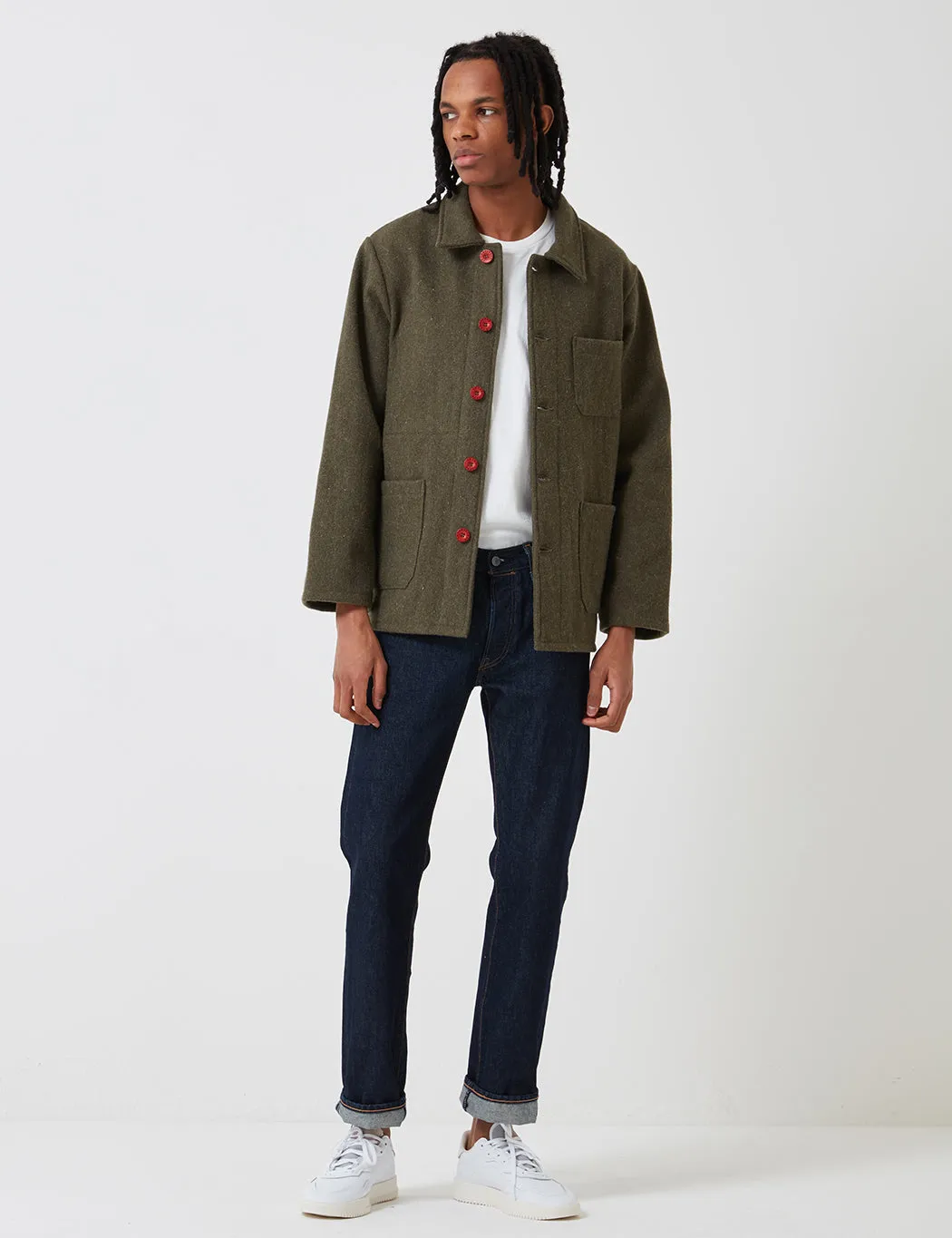 Top Rated Le Laboureur Wool Work Jacket - Khaki Green  Last Chance!
