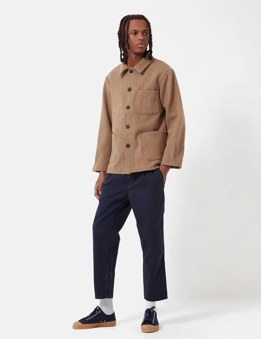 Trending Now Le Laboureur Wool Work Jacket - Camel  Limited Availability!