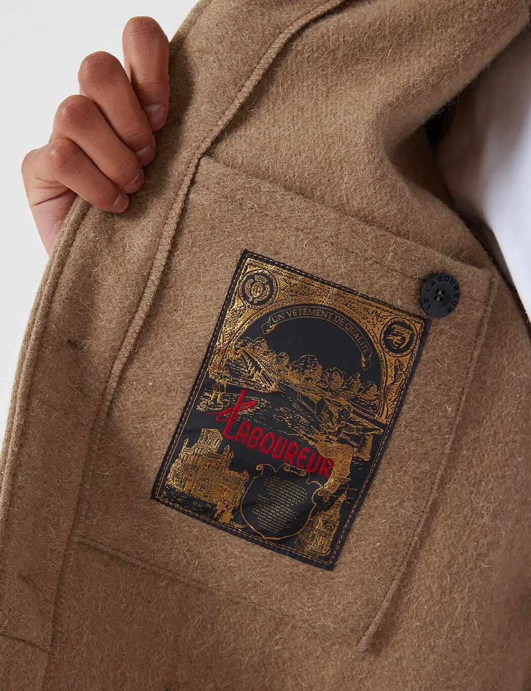 Trending Now Le Laboureur Wool Work Jacket - Camel  Limited Availability!
