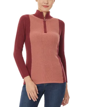 Trendy 2025 Colorblock Mock Neck Sweater  Limited Availability!