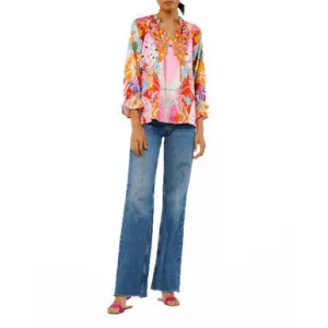 Trendy 2025 Faustina Abstract Print Popover Top  Today Only!