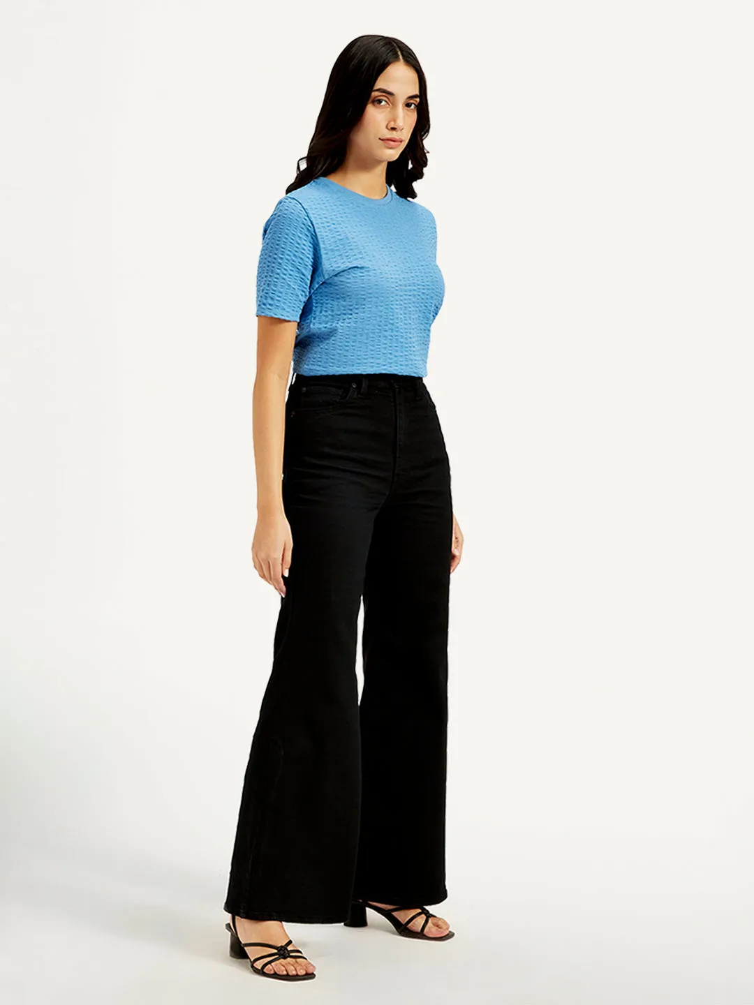 Women's Black Bootcut Fit High Rise Jeans LEVI'S