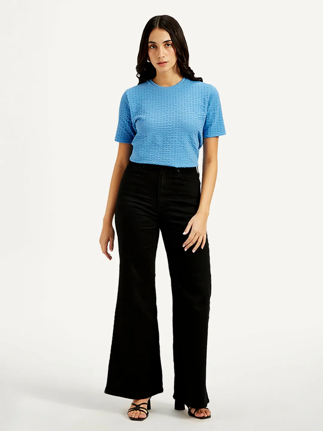 Women's Black Bootcut Fit High Rise Jeans LEVI'S