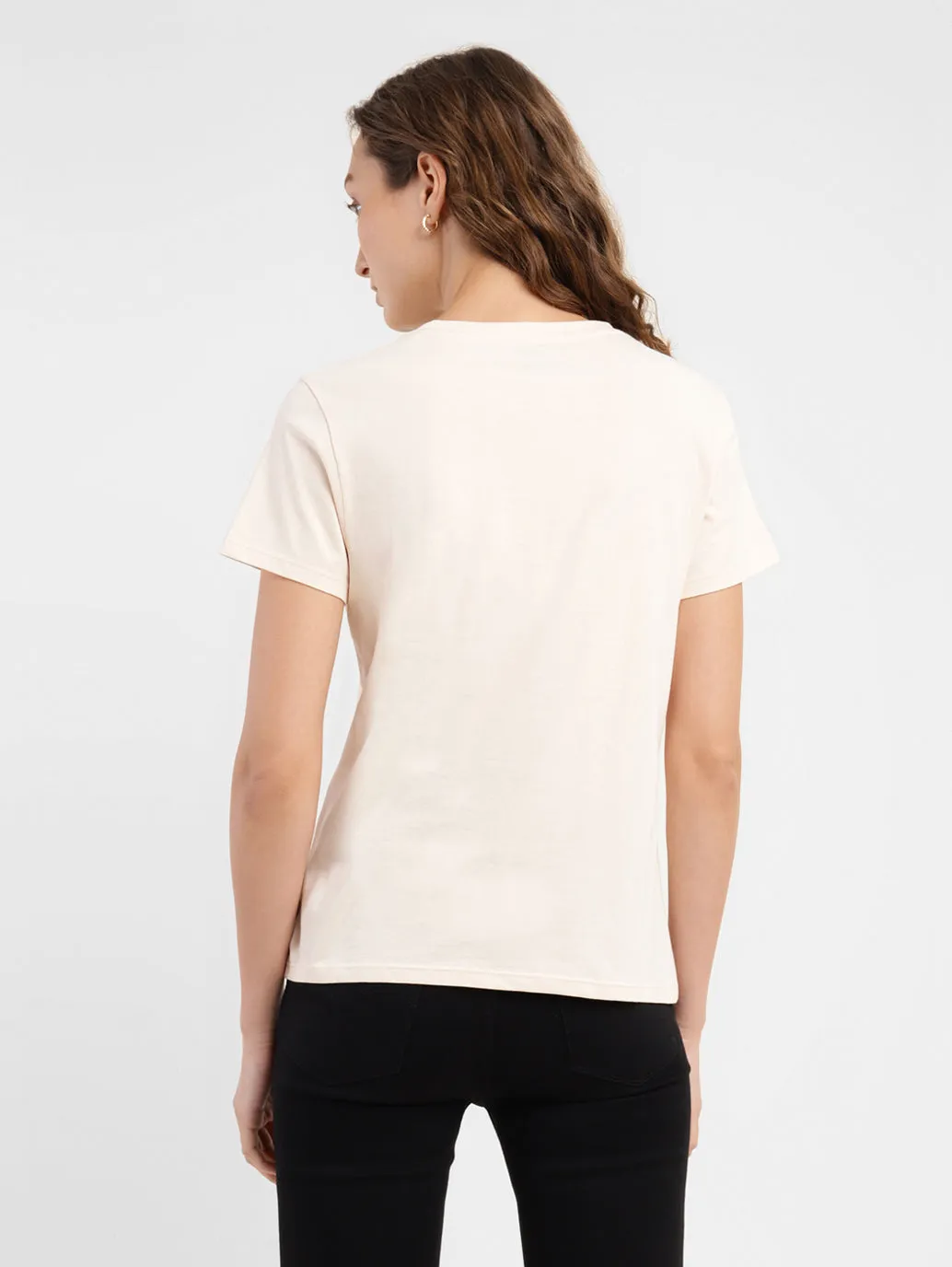 Women's Brand Logo Slim Fit T-shirt LEVI'S