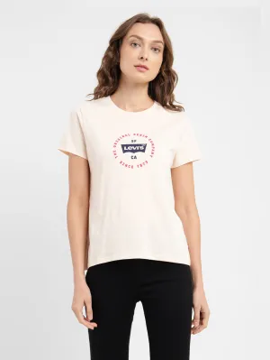 Women's Brand Logo Slim Fit T-shirt LEVI'S