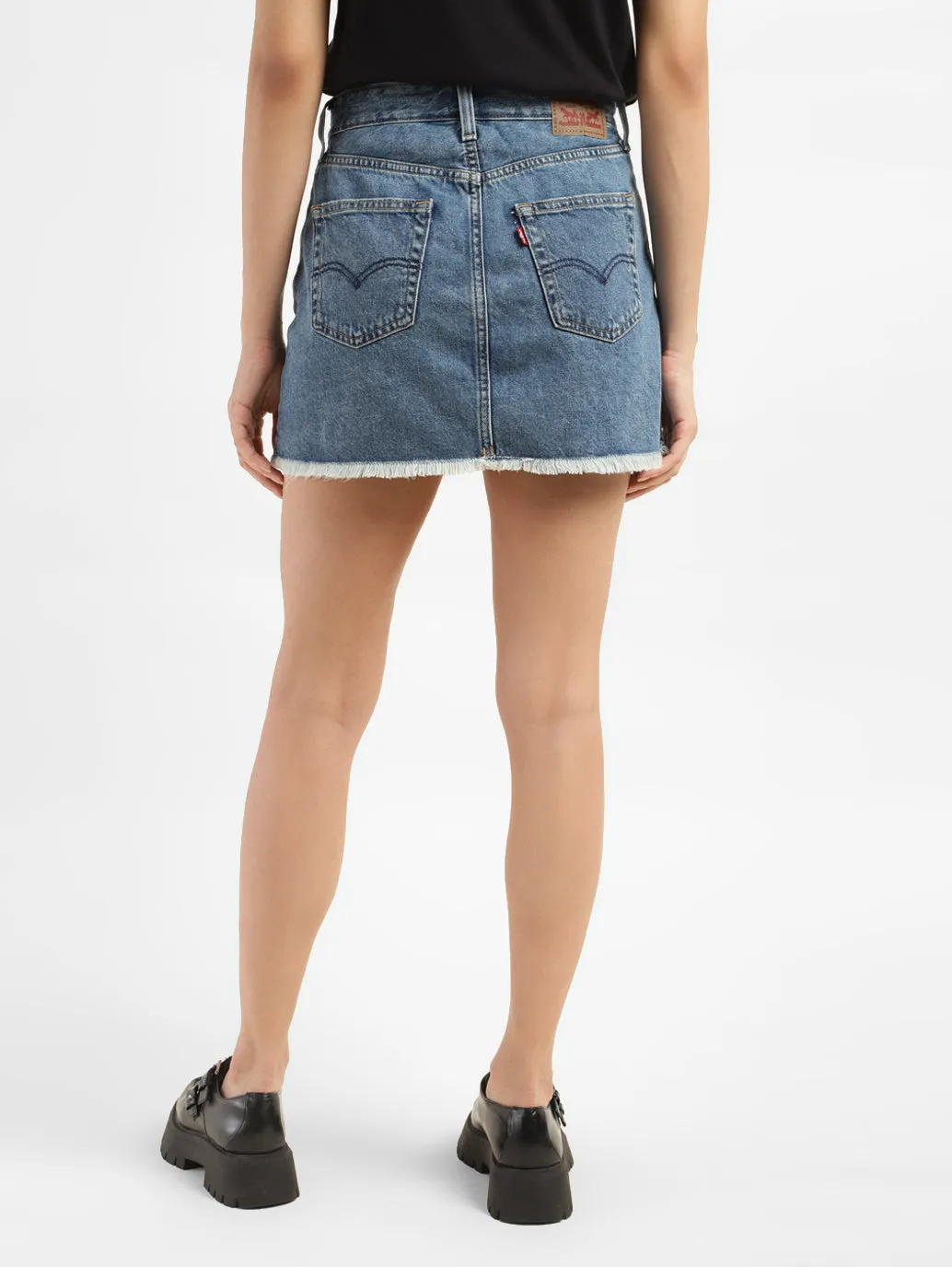 Women's High Rise BlueRegular Fit Skirt LEVI'S