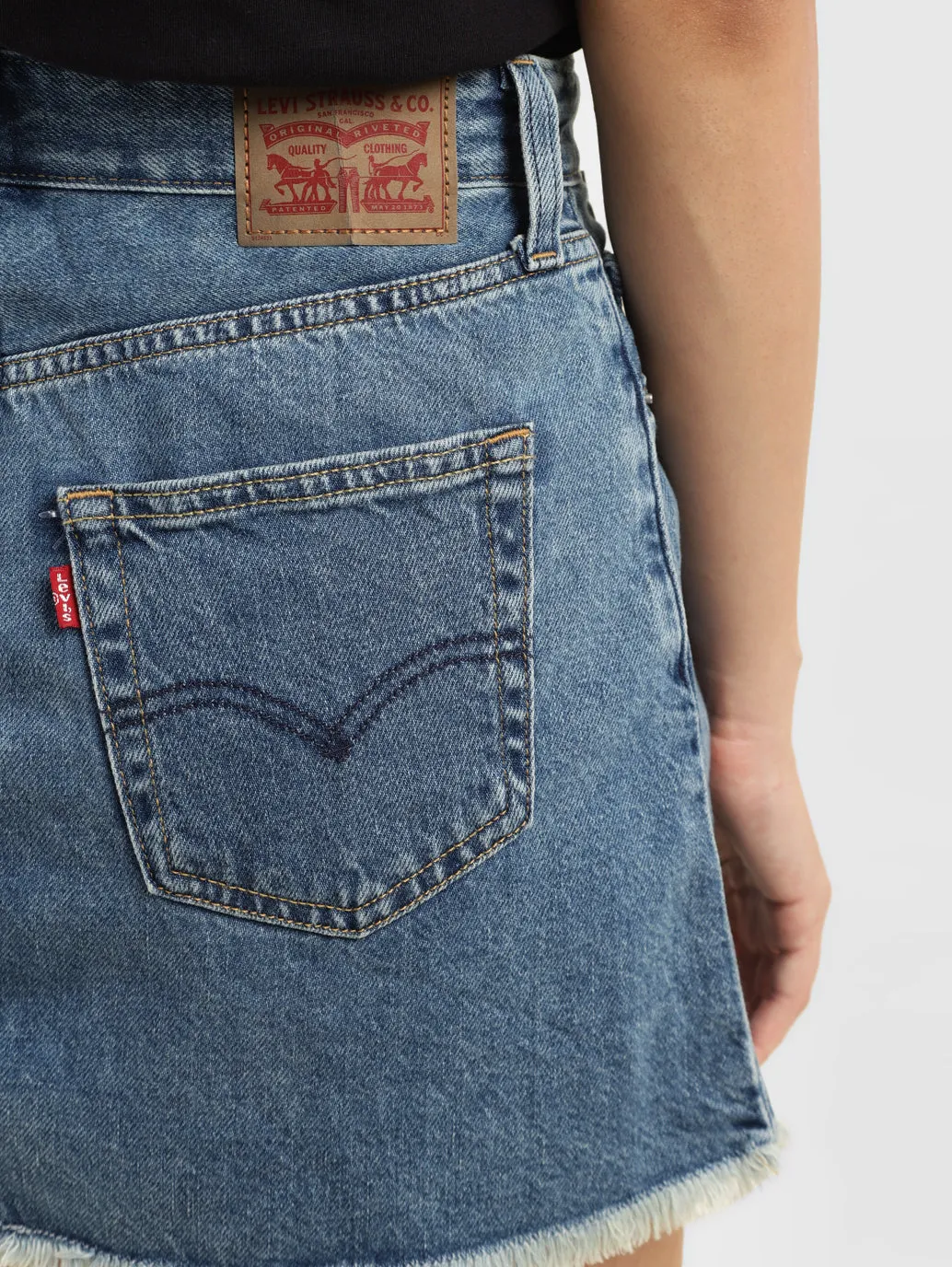 Women's High Rise BlueRegular Fit Skirt LEVI'S