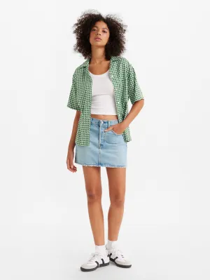Women's High Rise BlueRegular Fit Skirt LEVI'S