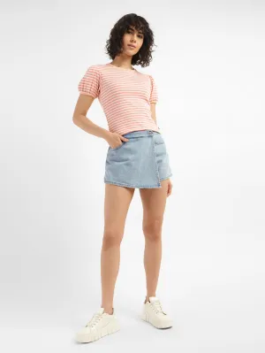 Women's High Rise BlueRegular Fit Skirt LEVI'S