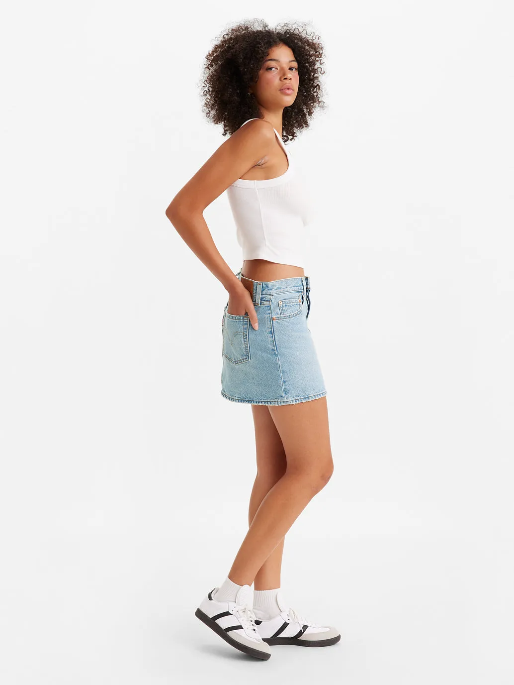 Women's High Rise BlueRegular Fit Skirt LEVI'S