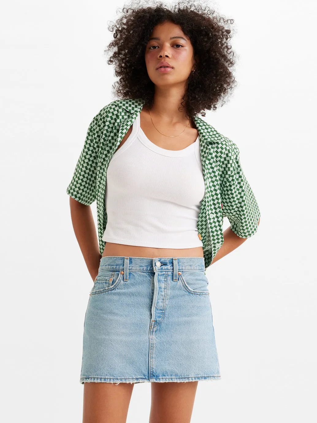 Women's High Rise BlueRegular Fit Skirt LEVI'S