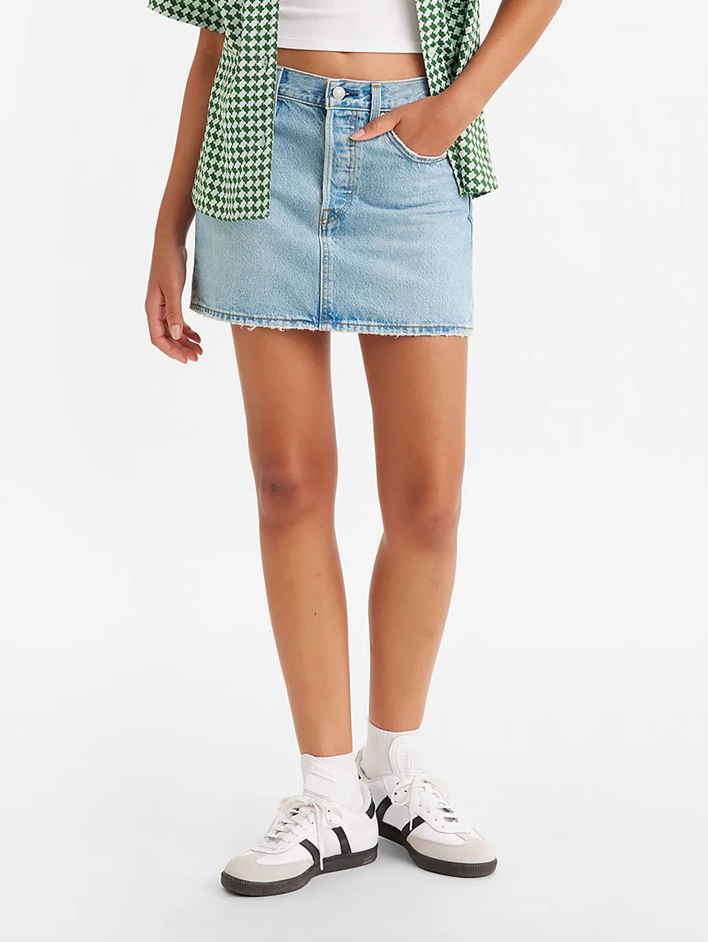 Women's High Rise BlueRegular Fit Skirt LEVI'S