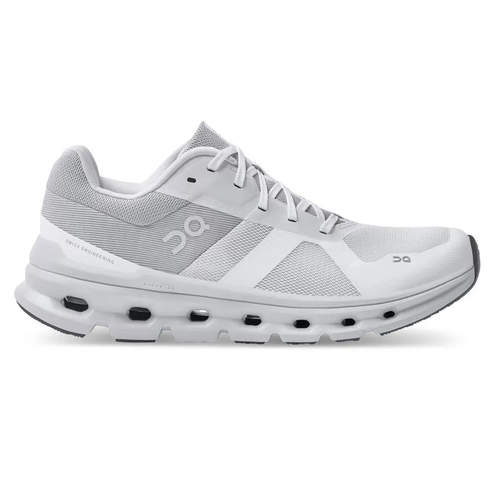 Women's Wide Fit On Cloudrunner Training Shoes - White/Frost