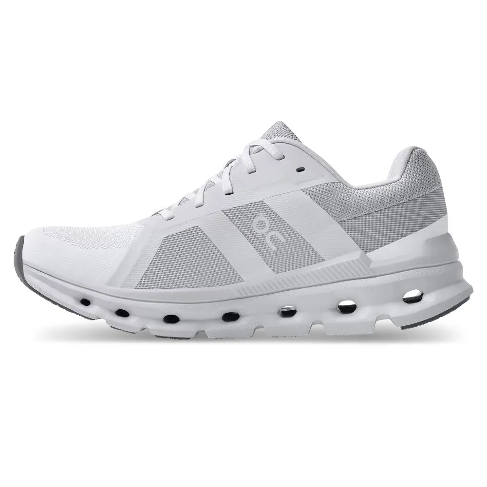 Women's Wide Fit On Cloudrunner Training Shoes - White/Frost