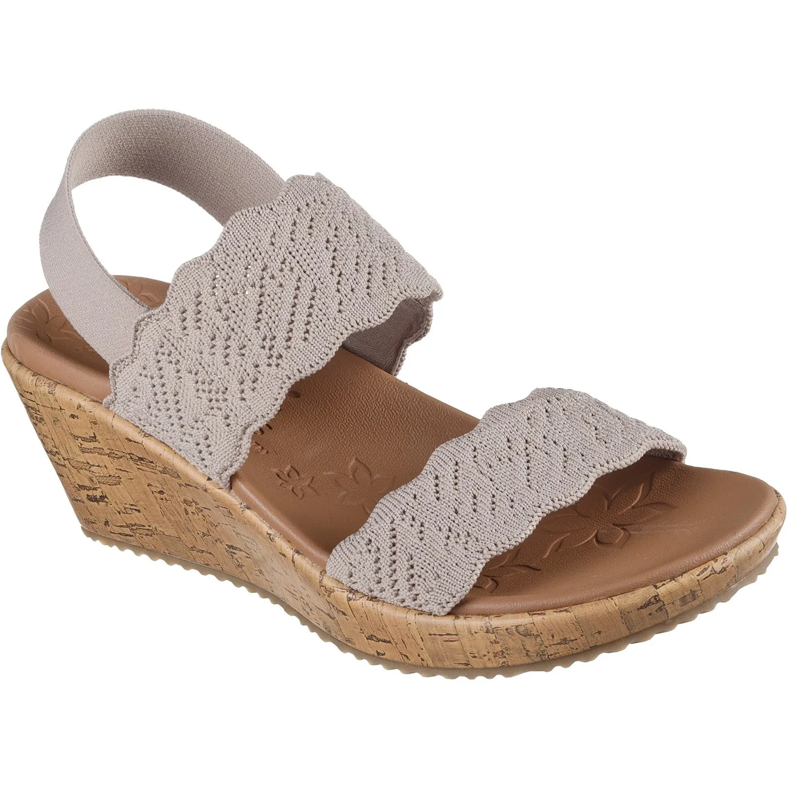 Women's Wide Fit Skechers 119591 Everlee Timeless Touch Sandals