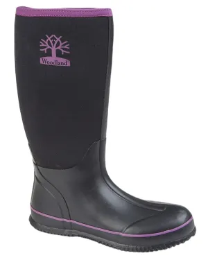 Woodland Womens Pull On Neoprene Wellingtons