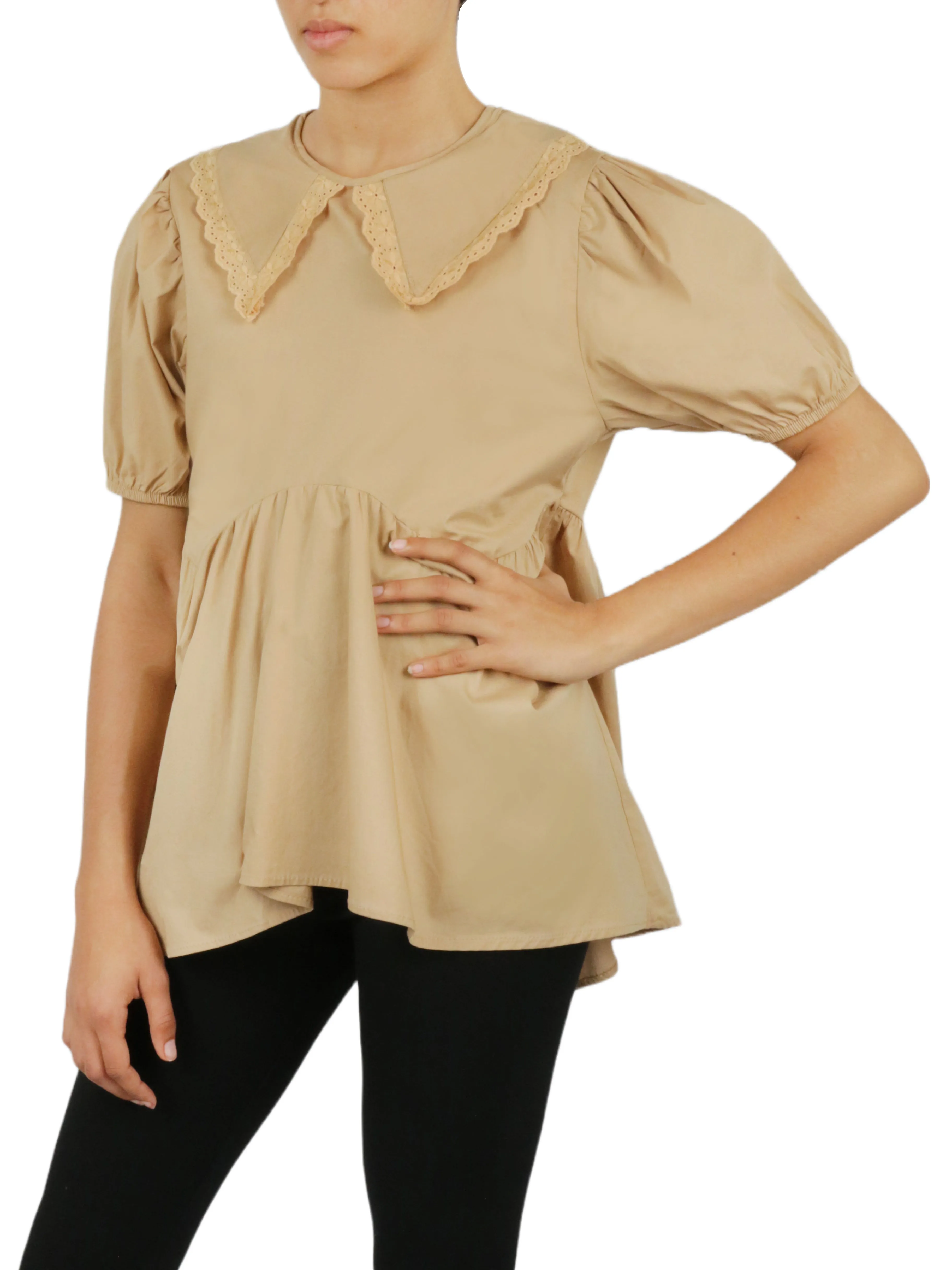 Worth Every Penny Lace Detail Blouse  Today Only!