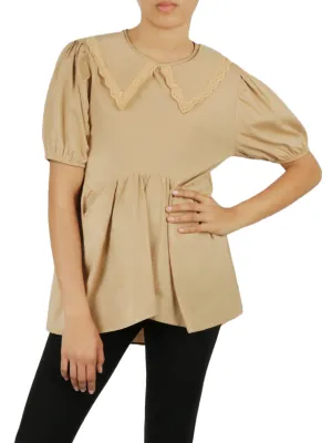 Worth Every Penny Lace Detail Blouse  Today Only!