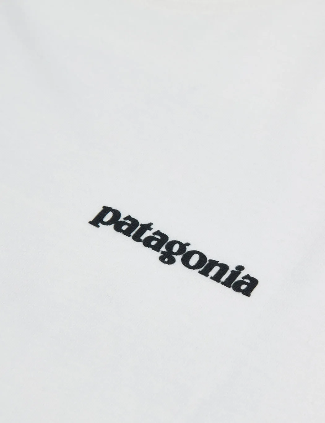 Worth Every Penny Patagonia P-6 Logo Responsibili-Tee Long Sleeved T-Shirt - White  Going Fast!