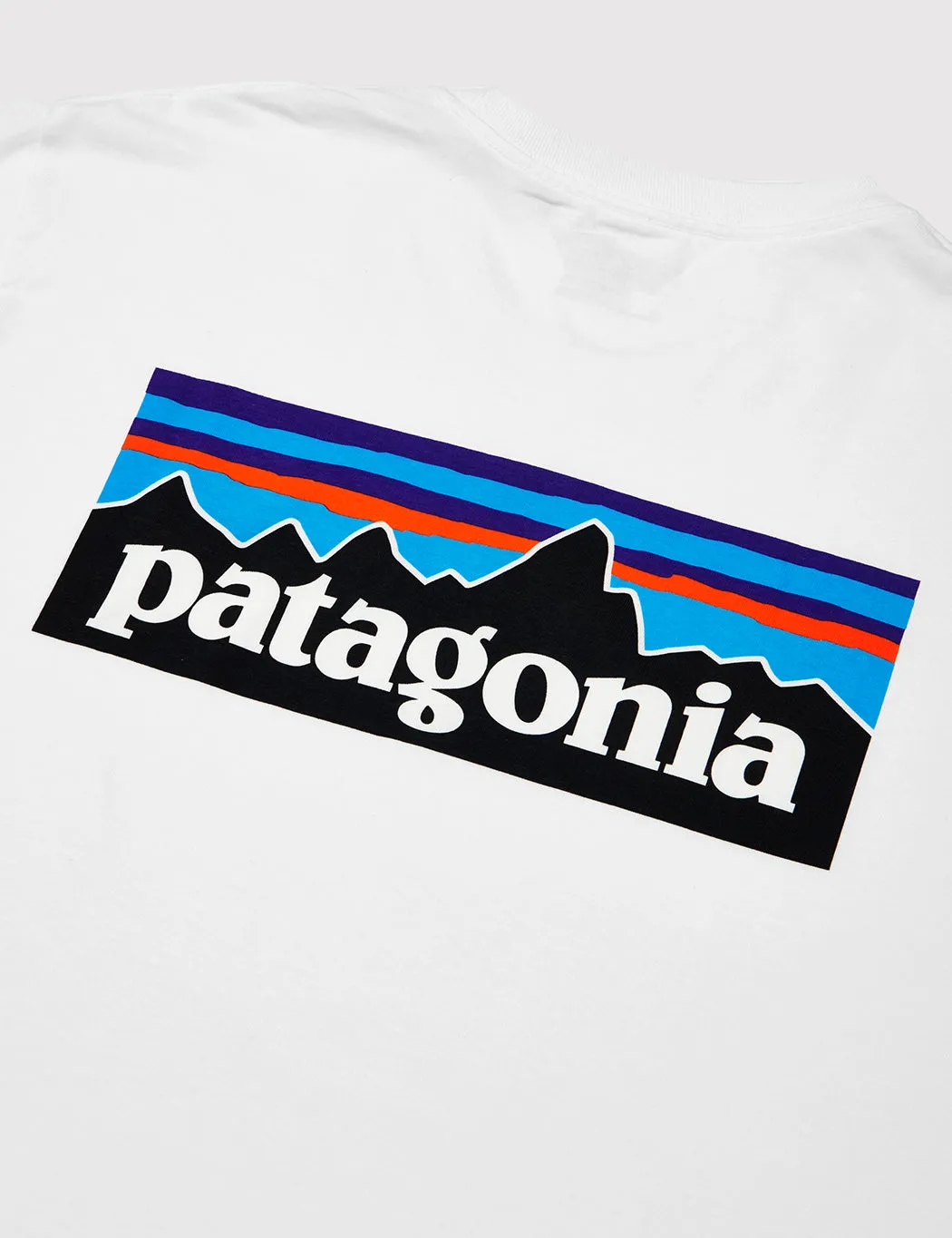 Worth Every Penny Patagonia P-6 Logo Responsibili-Tee Long Sleeved T-Shirt - White  Going Fast!