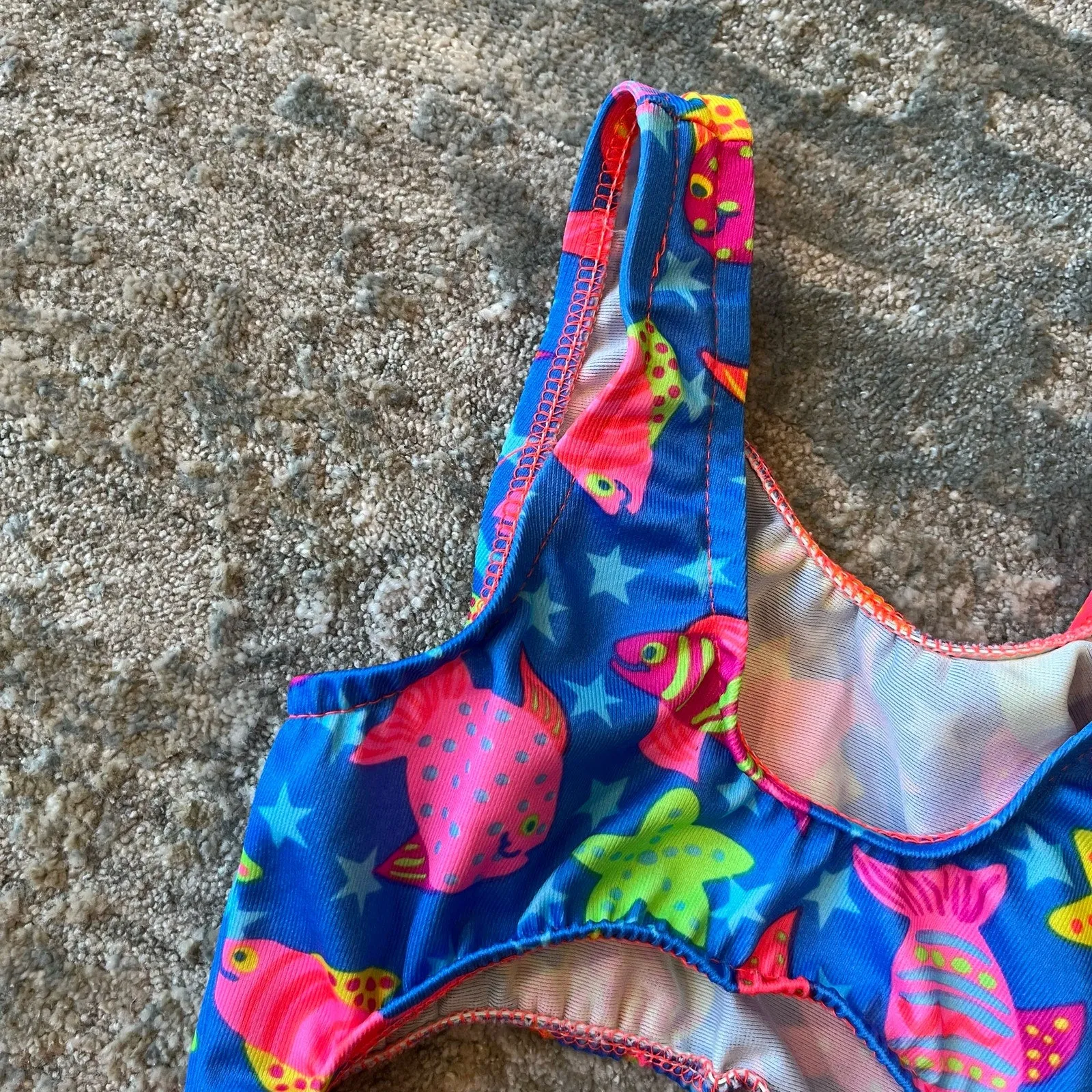 Worth Every Penny Vintage Girls One Piece Fish Bathing Suit 6 USA  Last Few Pieces!