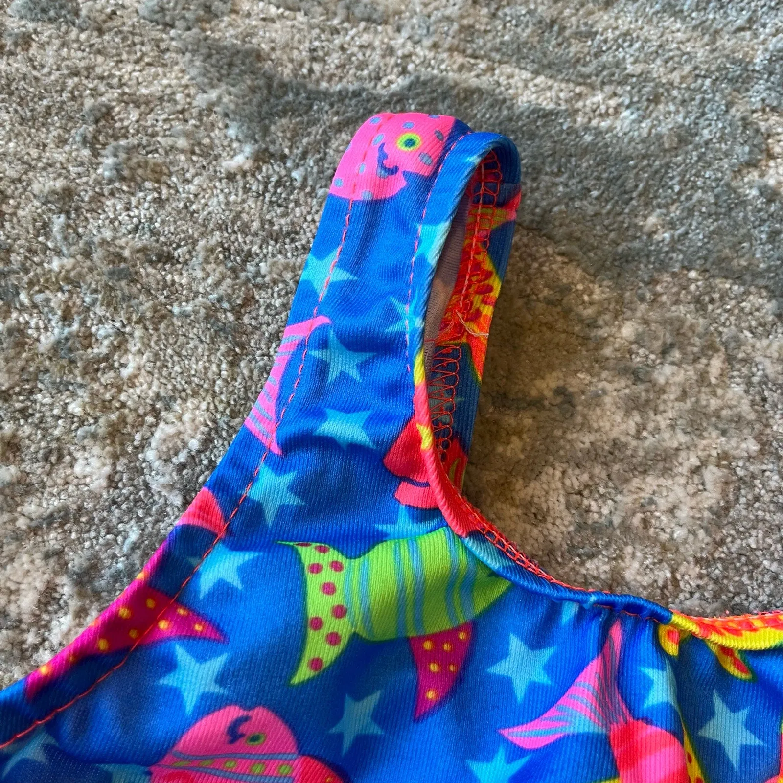 Worth Every Penny Vintage Girls One Piece Fish Bathing Suit 6 USA  Last Few Pieces!
